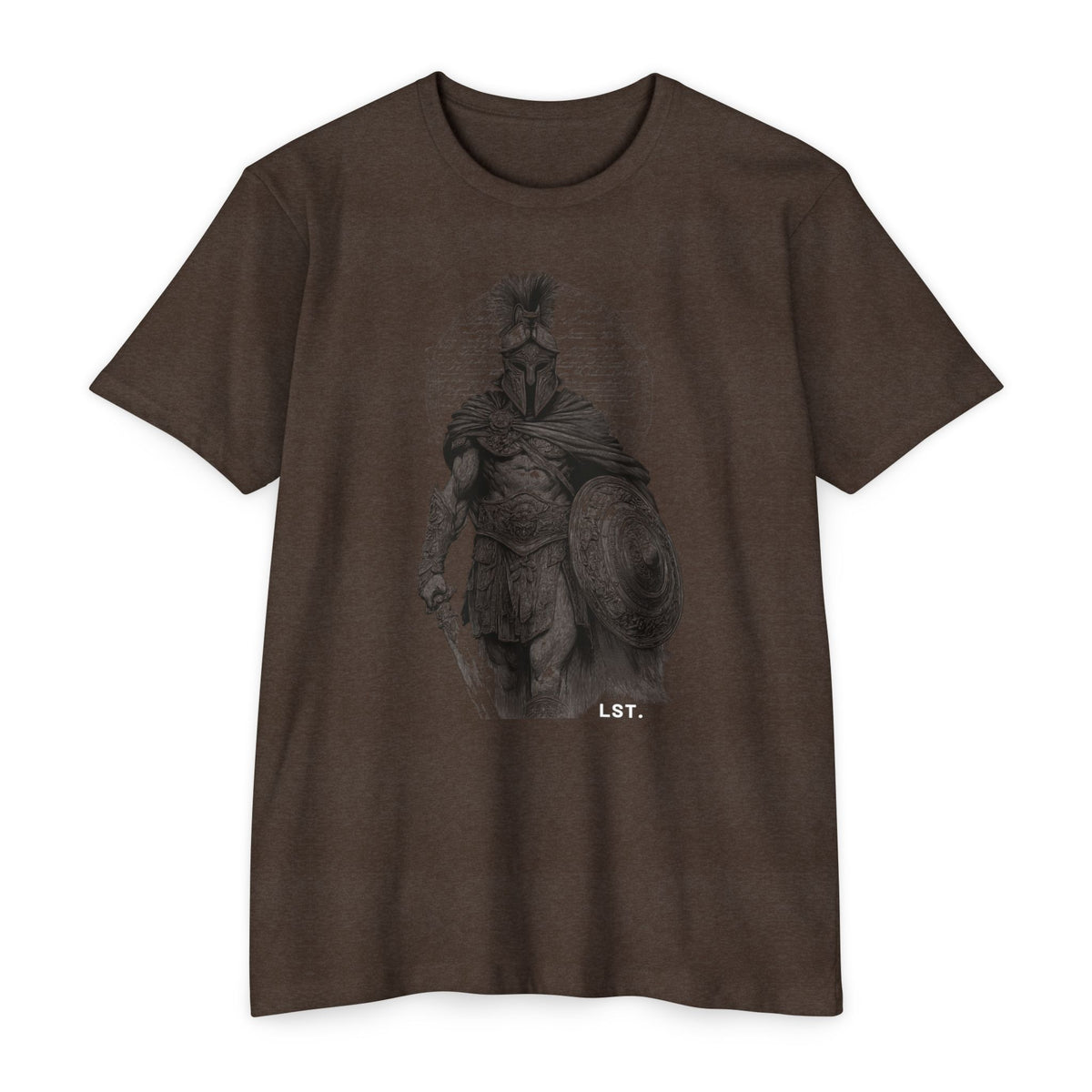 Spartan Warrior T-Shirt — Vintage Helmet & Shield Illustration