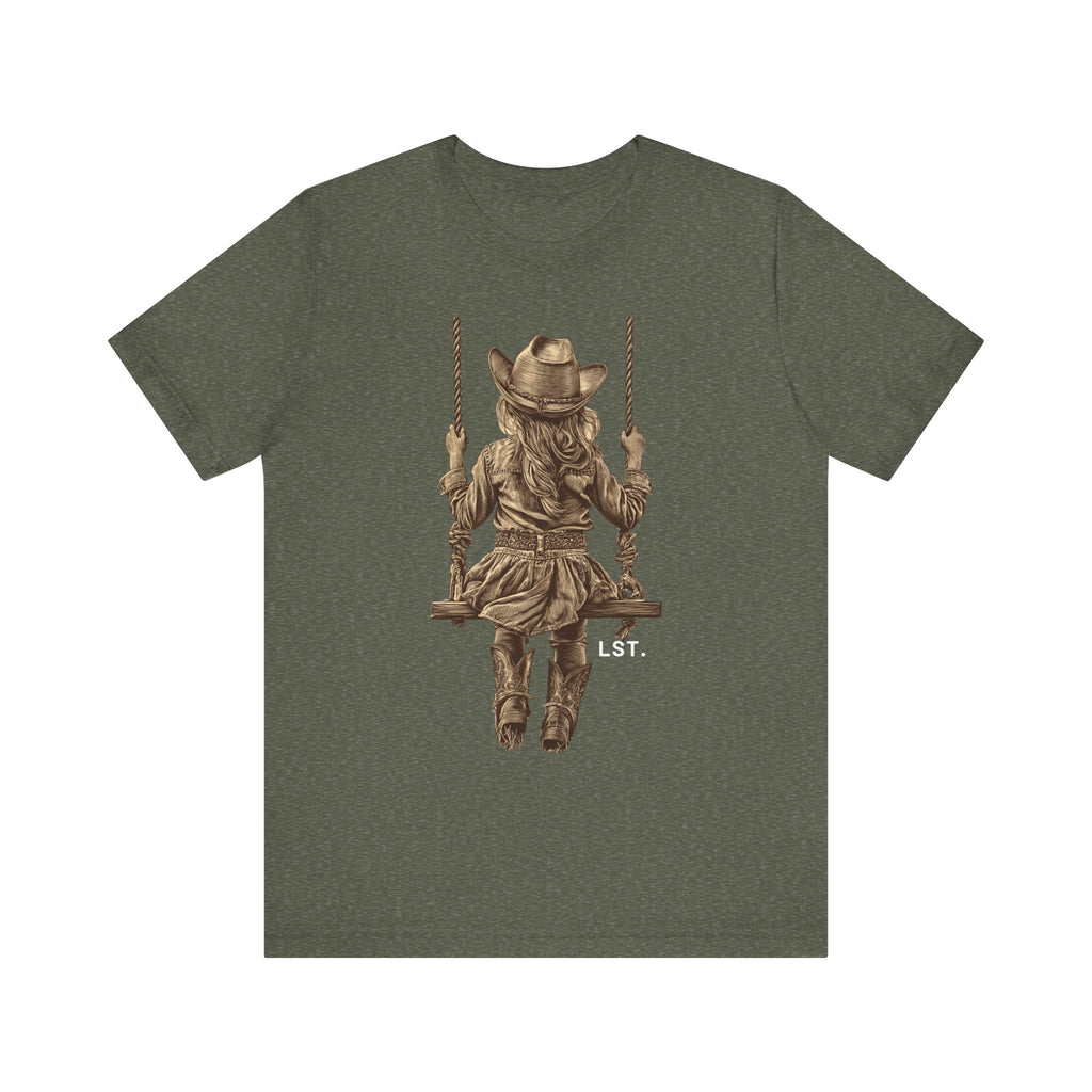 Little Cowgirl Swingin' - T-Shirt