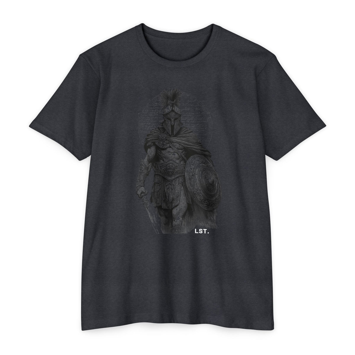 Spartan Warrior T-Shirt — Vintage Helmet & Shield Illustration
