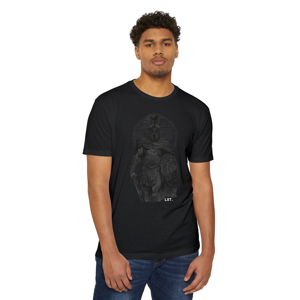 Spartan Warrior T-Shirt — Vintage Helmet & Shield Illustration