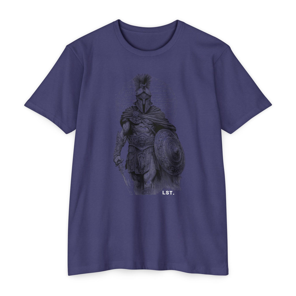 Spartan Warrior T-Shirt — Vintage Helmet & Shield Illustration